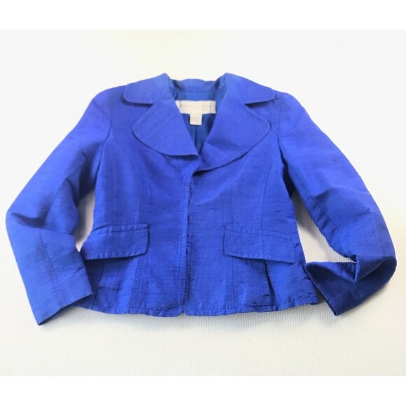 Womens Doncaster Signature Blazer - 100%  Dupioni Silk - Size 2 - Picture 2 of 16